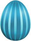 Blue Striped Easter Egg PNG Clipart