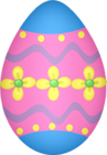Blue and Pink Easter Egg Clipart