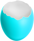Broken Easter Egg Blue Clip Art Image