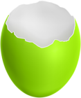 Broken Easter Egg Green Clip Art Image