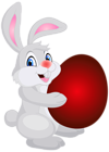 Bunny with Easter Egg PNG Clip Art Image
