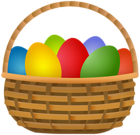 Decorative Easter Basket PNG Transparent Clipart