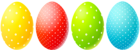 Dotted Easter Eggs Transparent Clip Art Image