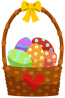 Easter Basket with Heart Transparent Clipart