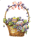 Easter Basket with Eggs Clipart