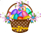 Easter Basket with Yellow Ribbon