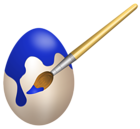 Easter Blue Coloring Egg PNG Clip Art Image