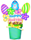 Easter Bucket Decoration PNG Clipart Picture
