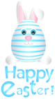 Easter Bunny Egg Blue Transparent PNG Clip Art