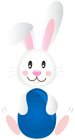 Easter Bunny with Blue Egg PNG Clipart