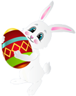 Easter Bunny with Egg PNG Clip Art Image