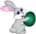 Easter Bunny with Egg Transparent PNG Clip Art Image