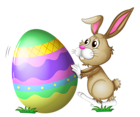 Easter Bunny with Egg Transparent PNG Clipart