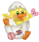 Easter Chicken and Egg Clipart