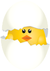 Easter Chicken Clip Art PNG Image