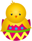 Easter Chicken with Egg Clip Art PNG Image