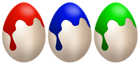Easter Coloring Eggs PNG Clip Art Image
