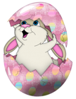 Easter Cute Bunny in Egg Transparent PNG Clipart