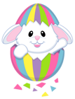 Easter Cute White Bunny Transparent PNG Clipart
