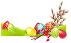 Easter Deco with Eggs PNG Clipart Picture