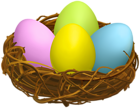 Easter Egg Nest Transparent PNG Clip Art