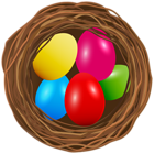 Easter Egg Nest Transparent PNG Clip Art Image