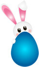 Easter Egg and Bunny Clip Art Image