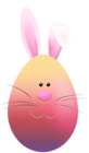 Easter Egg with Bunny Face PNG Clipart