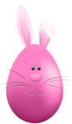 Easter Egg with Bunny Face Pink PNG Clipart