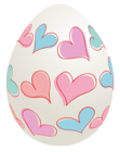 Easter Egg with Hearts PNG Clipart Picture