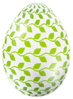 Easter Egg with Leaves PNG Clip Art Image