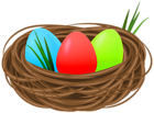 Easter Eggs in Nest Decorative Transparent Image