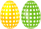Easter Eggs Yellow and Green Transparent Image