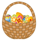 Easter Eggs and Basket PNG Clipart