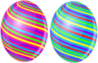 Easter Eggs with Bow Transparent Clip Art Image