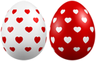 Easter Eggs with Hearts Transparent Image