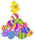 Easter Eggsand Chicken PNG Picture
