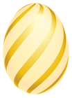 Easter Golden Striped Egg PNG Clipart Picture