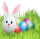 Easter Grass with Bunny Egg PNG Clipart Image
