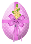 Easter Pink Egg with Flower Decor PNG Clipart Picture