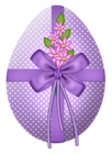 Easter Purple Egg with Flower Decor PNG Clipart Picture