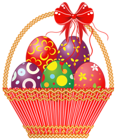 Easter Red Basket with Eggs PNG Clipart Picture | Gallery Yopriceville