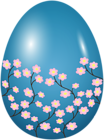 Easter Spring Egg Blue Clip Art Image