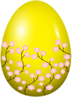 Easter Spring Egg Yellow Clip Art Image