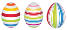 Easter Striped Eggs PNG Clipart Picture