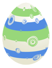 Easter White Striped Egg PNG Clipart Picture