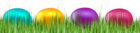 Grass with Easter Eggs Transparent PNG Clip Art Image