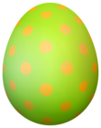 Green Dotted Easter Egg PNG Transparent Clipart