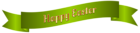 Green Happy Easter Banner PNG Clip Art Image
