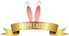 Happy Easter Banner Transparent Clip Art